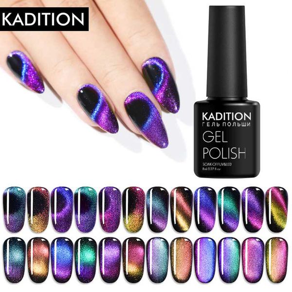 nail gel kadition polish 9d cat eyes uv nails galaxy color chameleon for with art magnet varnish decoration, Red;pink
